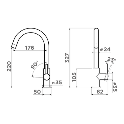 Смеситель OMOIKIRI SHINAGAWA SLIM