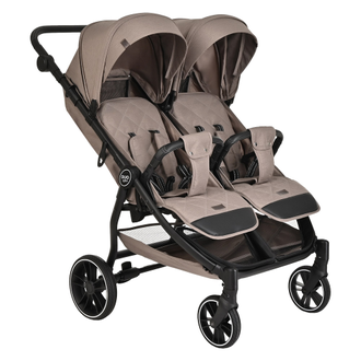 Коляска прогулочная для двойни Pituso Duocity Cappuccino / Капучино
