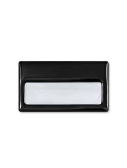 Бейдж с окном, размер 70x40 мм, черный, на магните
