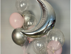 Сет из гелиевых шаров "Серебристый блеск"