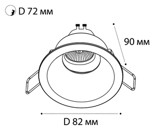 Встраиваемый светильник ITALLINE M01-1010 BLACK