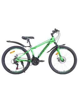 Велосипед Avenger A244D 24 13" зеленый/черный