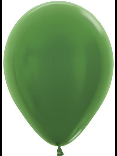 Воздушный шар зелёный металлик