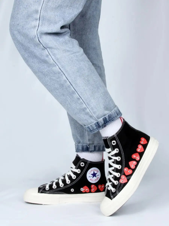 Кеды Converse Play Comme Des Garçons Love черные