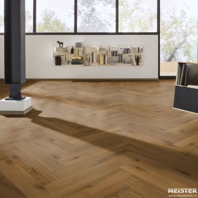 Паркетная доска Meister Дуб Витал Серовато-бежевый 8809 PS500R