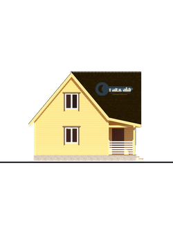 Д-14 ДАЧНЫЙ ДОМ ИЗ БРУСА:ГАБАРИТНЫЕ РАЗМЕРЫ: (7.6Х9М), ОБЩАЯ ПЛОЩАДЬ: 111.6М²