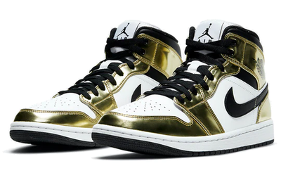 оригинальные кроссовки Nike Air Jordan 1 Mid SE Metallic Gold DC1419-700