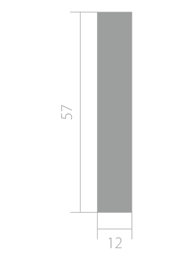 Наличник Ultrawood E2E 9988 i, для дверей, окон, проемов, под покраску, ударопрочный, 2000х57х12мм