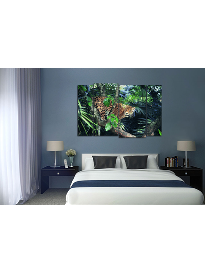 Модульная картина "Леопард на дереве"