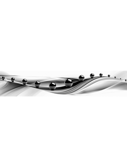 Интерьерная панель №51 "Абстракция" Черные шары  глянец 3000*600*1,5мм  АБС