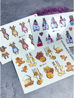 Набор слайдеров для ногтей в ассортименте (3 штуки) №52