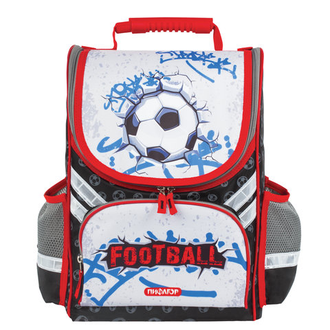 Ранец для учеников начальной школы ПИФАГОР, "Футбольный мяч", 36х28х15 см, 227933
