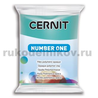 полимерная глина Cernit Number One, цвет-turquoise green 676 (бирюзовый), вес-56 грамм