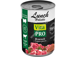 VITA PRO LUNCH 400 г консервы для собак ягненок с бурым рисом 1х9