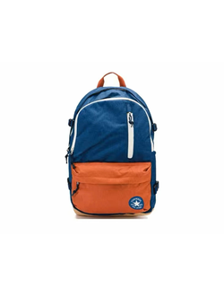 Рюкзак Converse Straight Edge Backpack голубой с оранжевым карманом