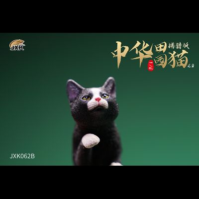 Черный кот с мышкой - Коллекционная ФИГУРКА 1/6 scale Felis catus 2.0 (JXK062B) - JXK