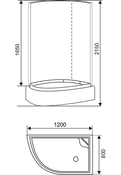 Душевая кабина STYLE ES-309GWP R (120 x 85)