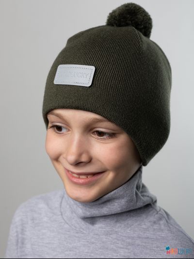 Шапка 24201-02 х/б подклад, темный хаки 52-54