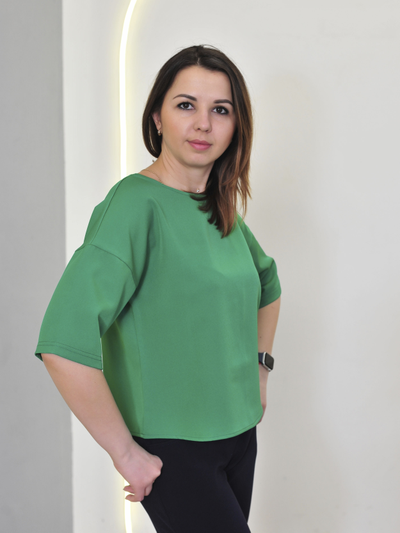 Блузка 694-1023-зел