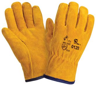 Спилковые утепленные перчатки Siberia 0128
