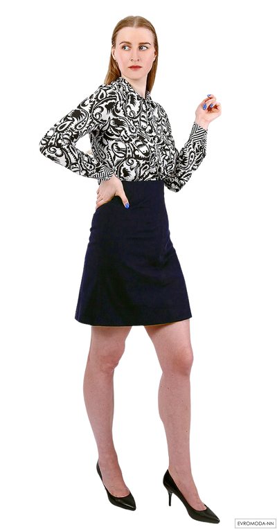 Юбка темно-синяя Роми-790 (р.38)