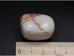 Мрамор бело-розовый, галтовка (29*21*18 мм, 23 г) №26953