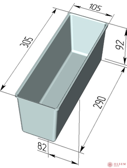 Форма хлебная Тостерная 305 х 105 х 92 мм
