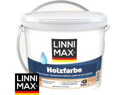 Краска для деревянных фасадов акриловая LINNIMAX HOLZFARBE Белая база 1 9 л