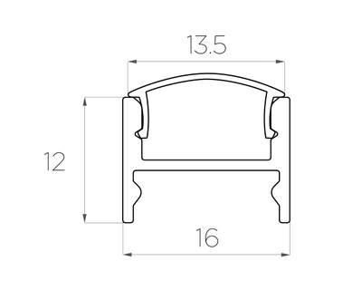 Алюминиевый профиль 4L-1216-S ANOD