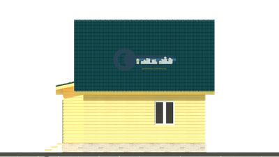 Д-15 ДАЧНЫЙ ДОМ ИЗ БРУСА: ГАБАРИТНЫЕ РАЗМЕРЫ: (7Х6М), ОБЩАЯ ПЛОЩАДЬ: 63М²