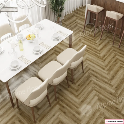 Ламинат Alpine Floor Herringbone 12 Pro Марсель LF106-09 34 класс толщина 12 мм с фаской 1.1017 м2