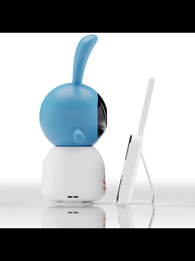 Комплект Ramili Baby RV100KROSH Крошик, Малышарики, Wi-Fi моторизированная видеоняня с креплением + монитор с диагональю 12,7 см., интерком, DVR, 2k (3Mpx)