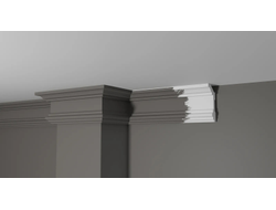 Потолочный плинтус DECOR-DIZAYN DD503, из дюрополимера, под покраску, ударопрочный, 2 метра