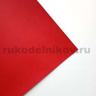 искусственная кожа Vivella (Италия), цвет-красный 4872, размер-50х35 см