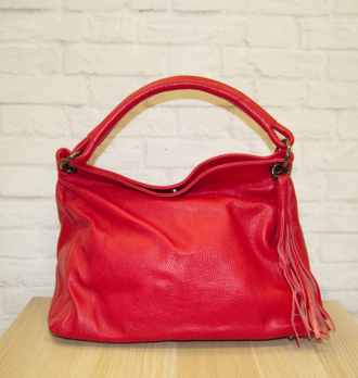 Сумка-мешок с декором-кисточкой