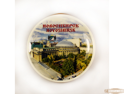 Фарфоровая тарелка «Оперный театр Новосибирск» 150 мм сувенир