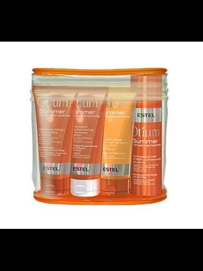 Estel Professional OTIUM Summer Travel Дорожный набор для волос и тела в косметичке 4*100 мл