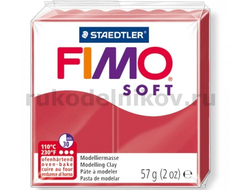 полимерная глина Fimo soft, цвет-cherry red 8020-26 (вишневый), вес-57 гр