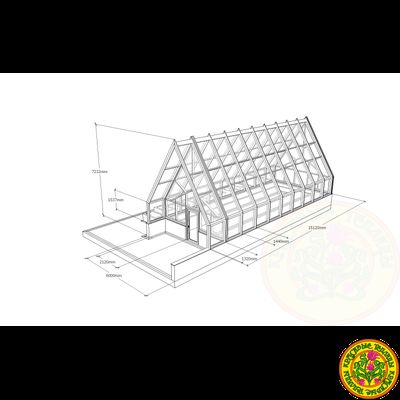 Зимняя теплица РИЧАРД размером 6000 x 15000 мм