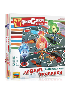 Игра-ходилка настольная детская "Фиксики. Лесные тропинки", игровое поле, фишки, жетоны, ЗВЕЗДА, 8932