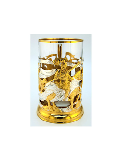 подстаканник Рыцари с золочением