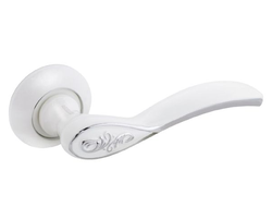 Комплект ручек АЛЛЮР ШЭРОН W/CP (17112) белая/хром [50413]