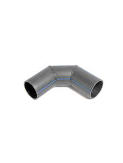 D140 SDR17 Отвод сварной сегментный ПНД ПЭ100 45°- 90° производство в СПб