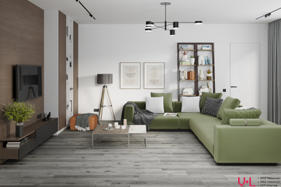 Кварцвиниловая плитка Damy Floor Family LVT Дуб Состаренный Серый T7020-5D-LVT