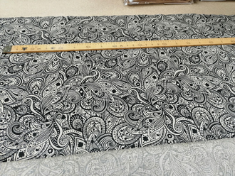 Ткань льняная "Восточный орнамент" Цвет: Песочный