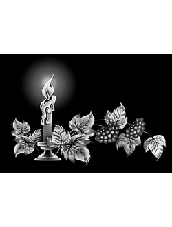 Художественная гравировка Свеча
