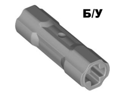 ! Б/У - Technic, Axle Connector 3L, Light Bluish Gray (26287 / 6196757 / 6273212) - Б/У