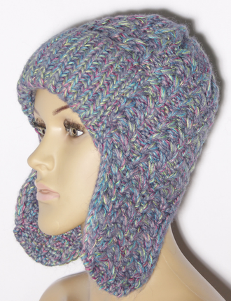 Екатеринбург. Ушанка женская "Три косы меланж" 11595  чёрная, бордо, св.серая, малина, жёлтая, розовая, синяя, красная, бирюзовая, джинс