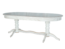 Стол обеденный LESET ВАШИНГТОН 2Р Белый патина золото