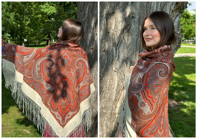 Павловопосадский платок Драгоценная 1292-0